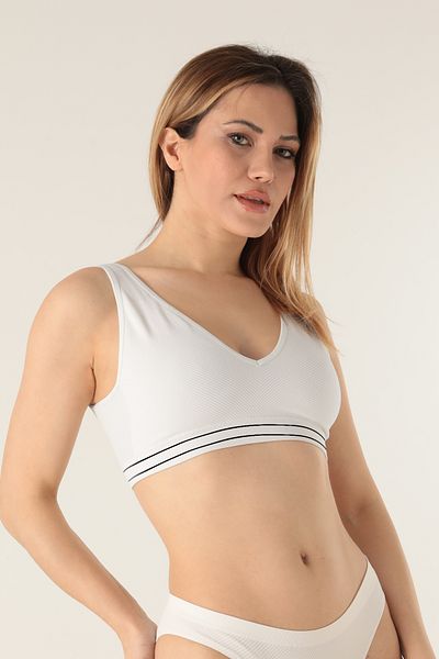 Doremi Thick Strap Seamless Crop Bustier