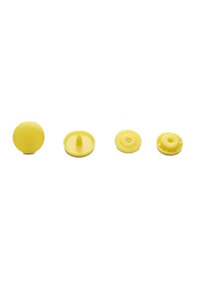 SeraSelin Stop Button! Light Yellow Snap Fasteners with Cover, 10 Pieces Plastic Snap Fasteners Light Yellow Snap Fasteners, T5=12.5 mm