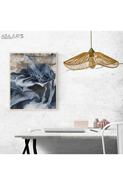 DzynLighting EL YAPIMI TEKLİ SARKIT HASIR ÖRME İP