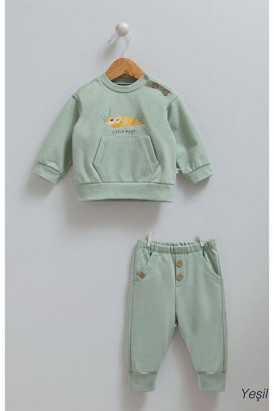 Caramell Baby Boy Set - 100% Cotton, Seasonal, Color-Green