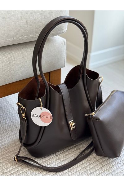 BAGLOVİS Бебешка чанта - Eksiri Front Lock, Detailed Cafe Tennis Smart Bag