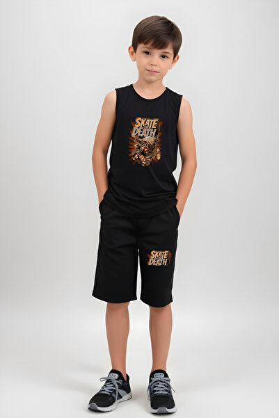 FYK COLLECTİON Скейт або смерть Надрукований чоловічий дитячий майка з бретел...