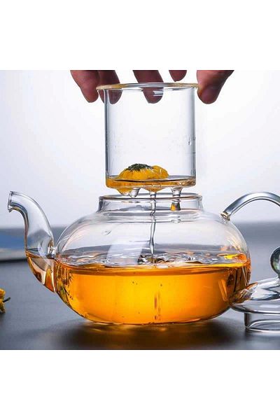 artizanmutfak Glass Strainer Teapot 600 ml