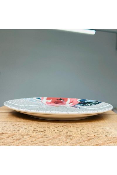 SARE Porcelain Cake Plate 100% Porcelain Dessert Plate Breakfast (Piece of 2)