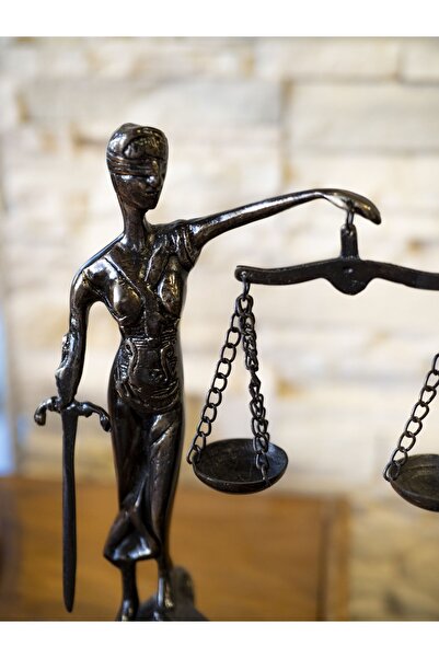 Bakır Concept Pirinç Döküm Adalet Heykeli (THEMIS HEYKELİ) Oksit Renk