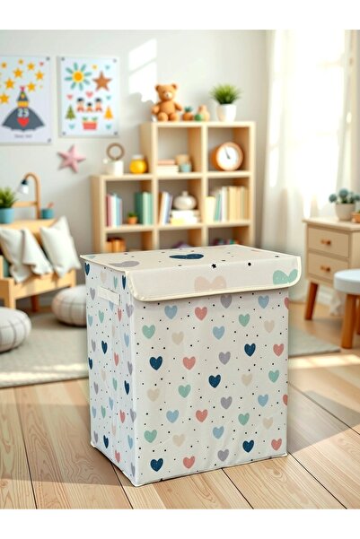 PH Prendi Home Health Büyük Boy Kapaklı Kirli Çamaşır Oyuncak Düzenleyici Sak...