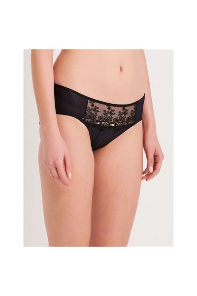Magic Form 285 Chiloți cu dantelă în față cu talie înaltă - negru