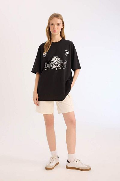 DeFacto New Season Coool Oversize Wide Fit Crew Neck Short Sleeve T-Shirt