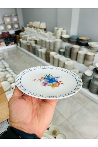 SARE Porcelain Cake Plate 100% Porcelain Dessert Plate Breakfast (Piece of 2)