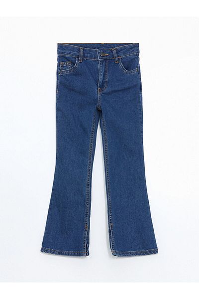 LC Waikiki Pantaloni de jeans pentru fete cu talie elastică ajustabilă de sezon nou - S5JY46Z4