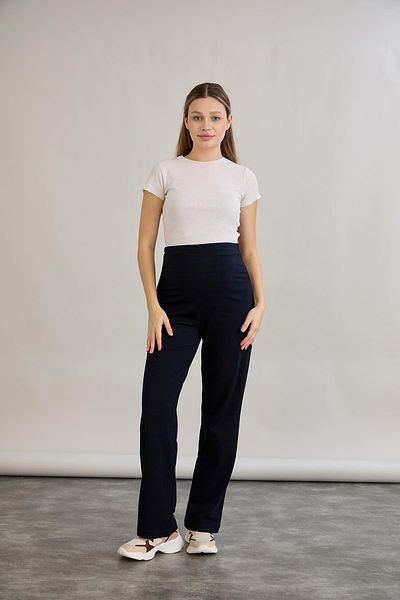 Işşıl IŞŞIL 4555-Pantaloni de maternitate din bumbac pieptănat din lycra cu două fire