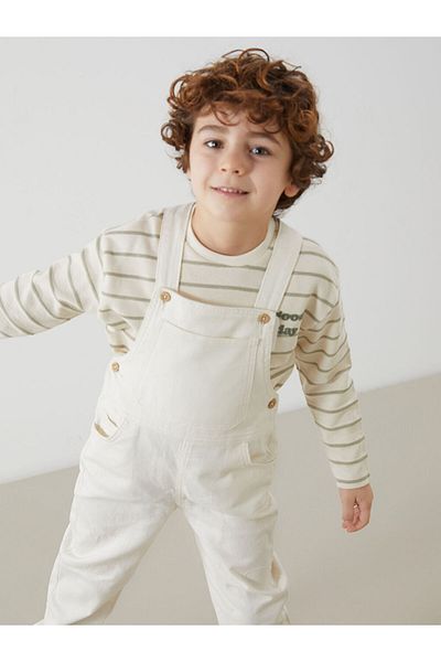 LC Waikiki Square Collar Gabardine Boy's Salopet