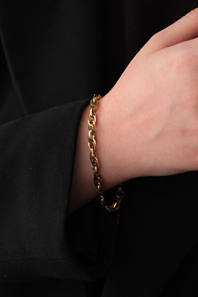 ByFlorya Jewelry Çelik Sarmal Burgu Bileklik Kararmaz 18cm+5cm