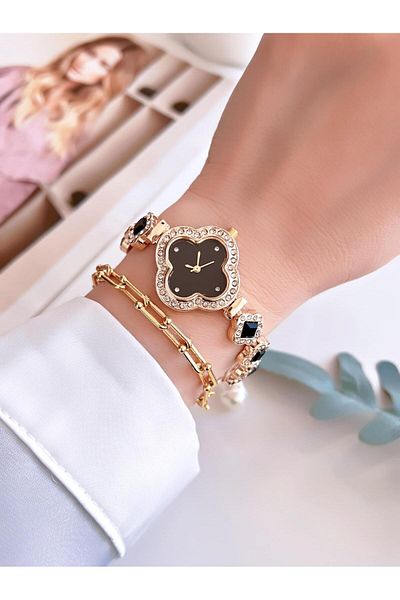 Coliseum Special Design Vintage Series Full Stone Women's Wristwatch + Bracelet Gift Cl8751.L03