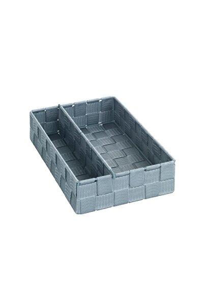 Wenko Jewelry, Makeup, Organizer, 2 Compartment Organizer Gray, 26 X 6 X 18 cm