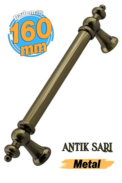 Badem10 Metal otoman Galben antic 160 mm 16 cm Mobilier Bucătărie Sertar Dulap Dulap Mâner Mâner