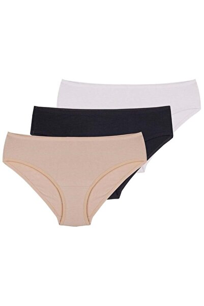 Magic Form 555 Plain Combed Cotton Triple Pack High Waist Normal Panties - Mix