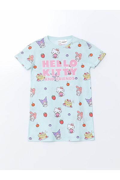 LC Waikiki Cămașă de noapte pentru fetiță cu imprimeu Hello Kitty, sezon nou - S5CG86Z4