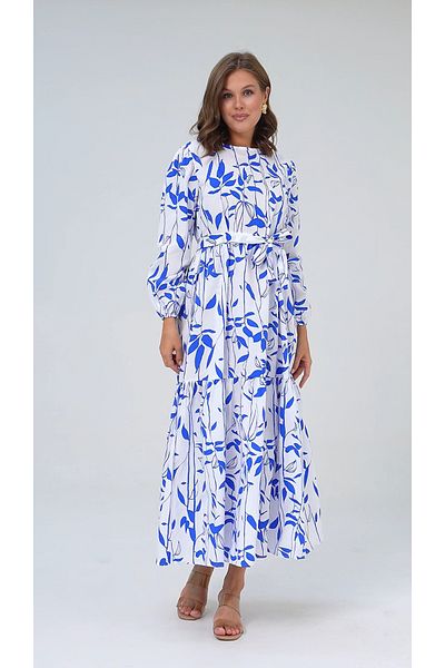NİSUM MODA Φόρεμα με σχέδια με φύλλα