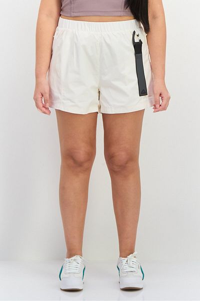 adidas Women Sportswear Fit Pull On Training Shorts, Beige