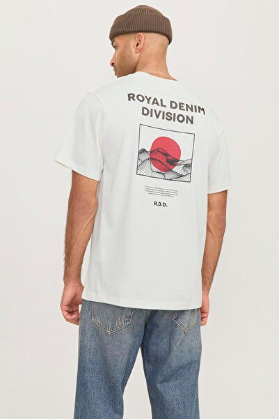 Jack & Jones Чоловіча футболка з принтом на спині RDD - Elli