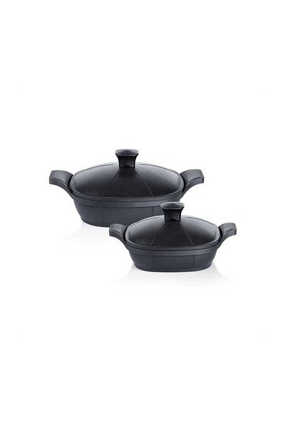 Schafer Felsen Fireproof Non-Stick Cast Iron Sahan Set 2 Pieces