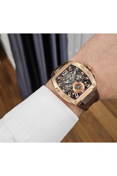 Raymond Rym-9D76 Raymond Men's Watch - Steel Cap - Silicone Line - 2-Year Guarantee