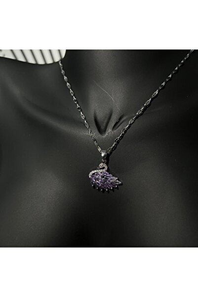 JEWELRY Purple Swan Necklace