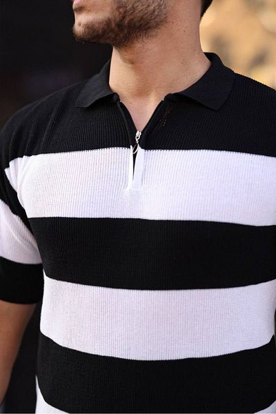 CAN Fragmented Half Zipper Thessaloniki Oversize T-Shirt