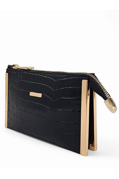 Evident Black Crocodile Women's Wallet & Phone Holder