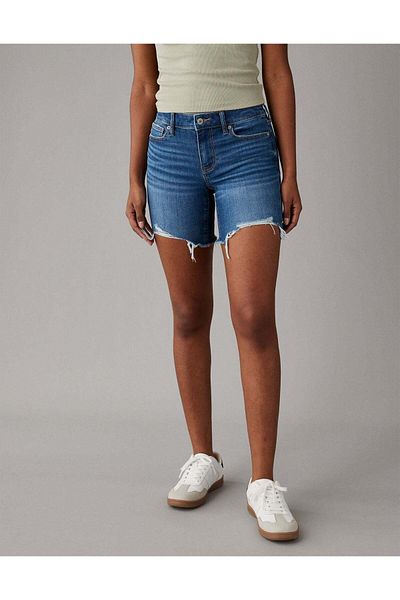 AMERICAN EAGLE AE Next Level Low-Rise Skinny Bermuda Denim Short