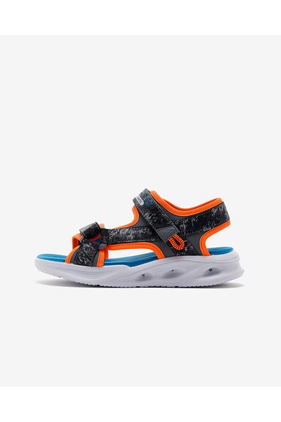SKECHERS Sola Glow Sandal Big Boy Gray Lighted Sandals 401672L Ccor