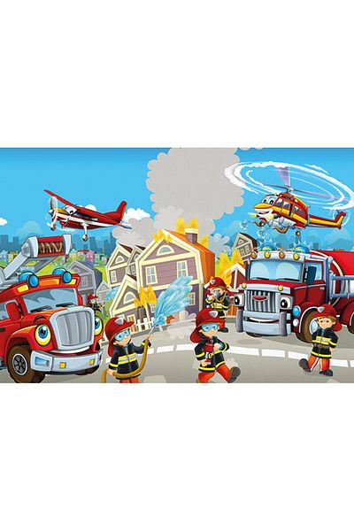 Art Puzzle Art Kids Hero Firefighters - 50 Piece Wooden Puzzle