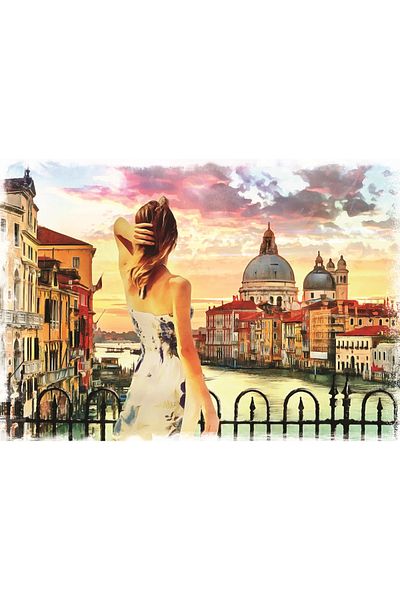 Art Puzzle Looking at Venice 1500 Piece Puzzle