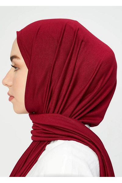 Silk Home Şal din bumbac pieptănat Modakaşmir Vişne