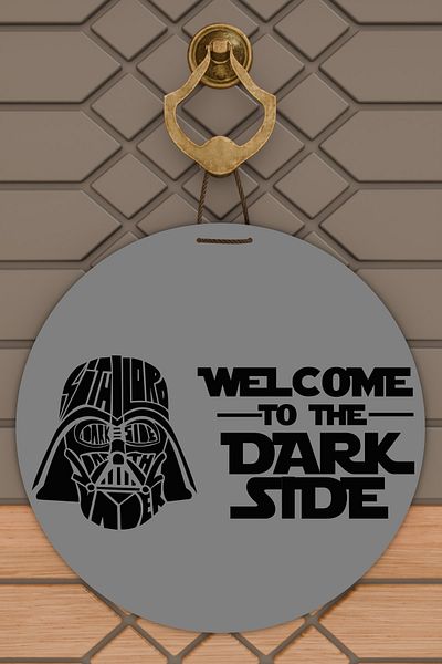 Dormot Home Modern Door Ornament - Gray Star Wars Door Ornament and Painting - Outdoor Door Ornament