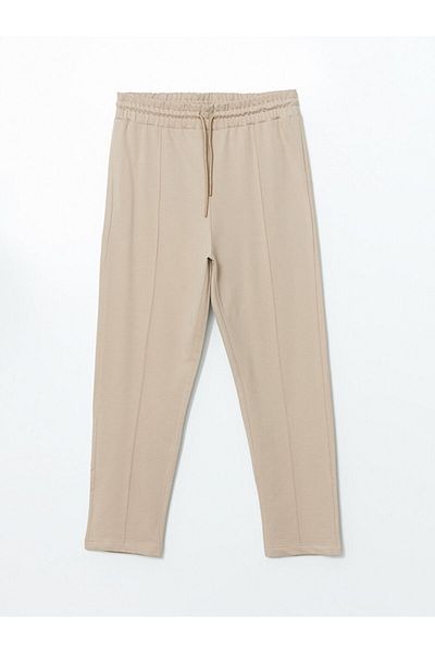 LC Waikiki Lcw Eco Beige Women's Sweatpants with Elastic Waist