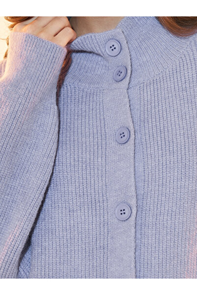 Styli Longline Front Button Placket Knitted Cardigan