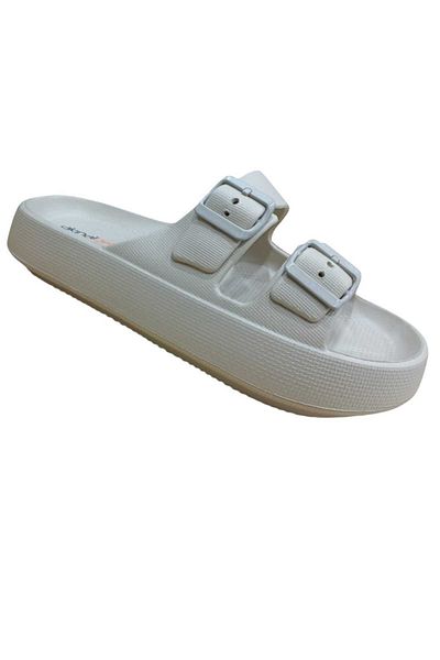 Akınal Bella Unisex Double Band Soft Thick Beach Pool Garden Sea Daily Slippers
