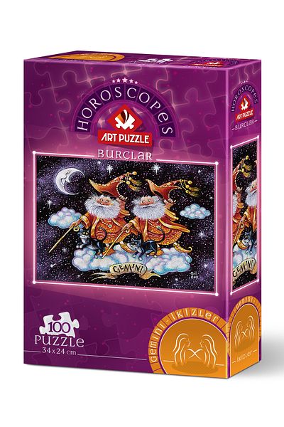 Art Puzzle Gemini Zodiac Sign 100 Piece Puzzle