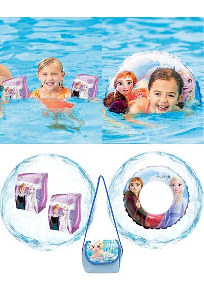 Yeşil Oyuncak Frozen Elsa 3-6 Years Old Swimming and Oversleeve with Carry Bag