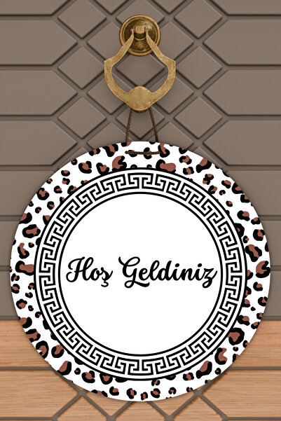 Dormot Home Сучасна дерев'яна цифрова друкована прикраса для дверей - білий л...