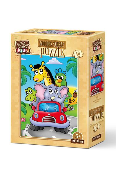 Art Puzzle Art Kids Captain Elephant 16 Piece Wooden Puzzle