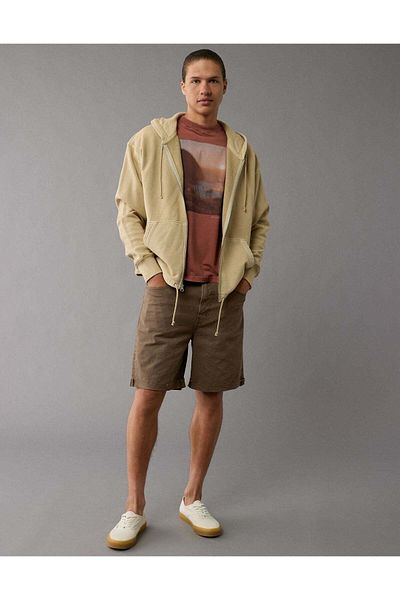 AMERICAN EAGLE تي شيرت AE كبير الحجم برسومات فوتوغرافية