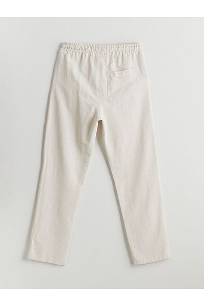 LC Waikiki Elastic Waist Linen Blended Boys' Trousers S5Jq68Z4Nvy