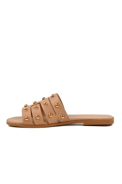 AYAKMOD Γυναικείες παντόφλες Nude Thin Sole 343118 Z