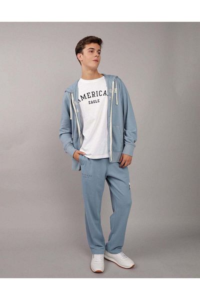 AMERICAN EAGLE Ae Logo Graphic Zip-up Hoodie