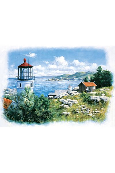 Art Puzzle Lantern 500 Piece Coastal Puzzle