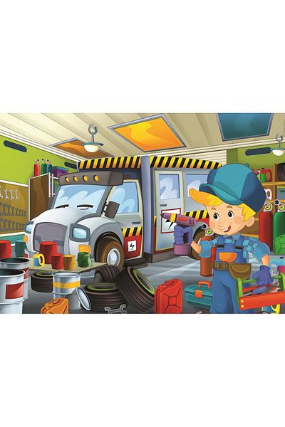 Art Puzzle Art Children's Puzzle Little Repairmen 2x100 Piece Puzzle