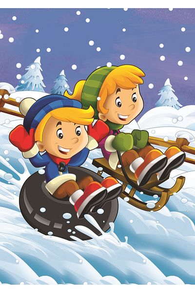 Art Puzzle Art Children's Puzzle Summer-Winter 12 24 Piece Puzzle